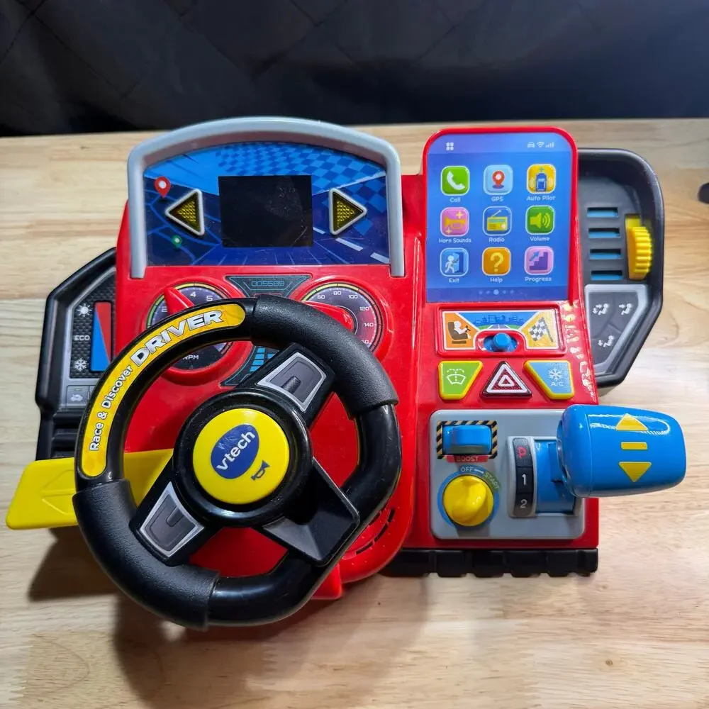 Vtech Race & Discover Driver Educational Toy Interactive Driving Games Working